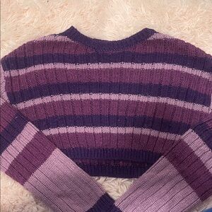 Garage Purple Striped Women's Sweater